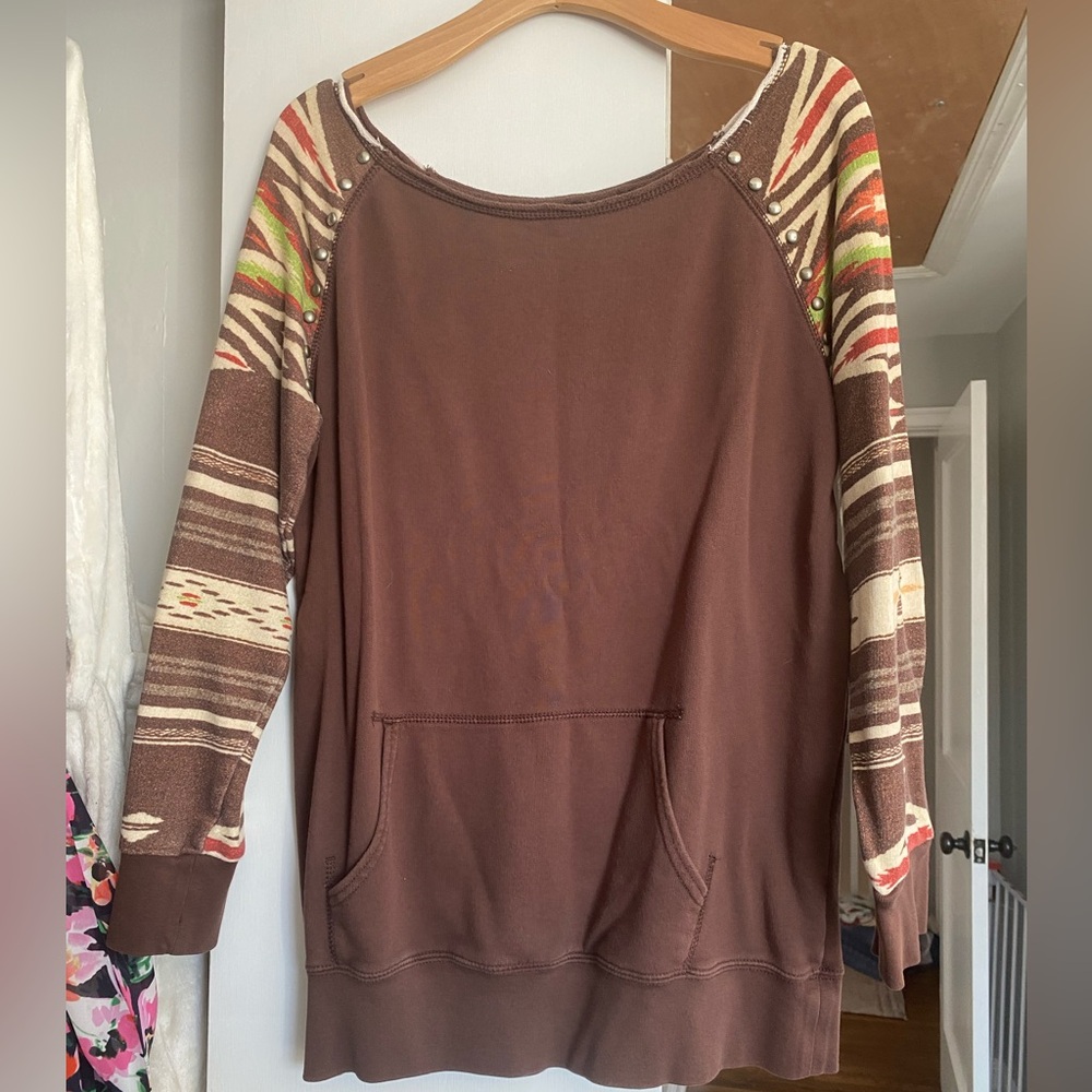 Brown Ralph Lauren Denim and Supply off shoulder sweatshirt size L